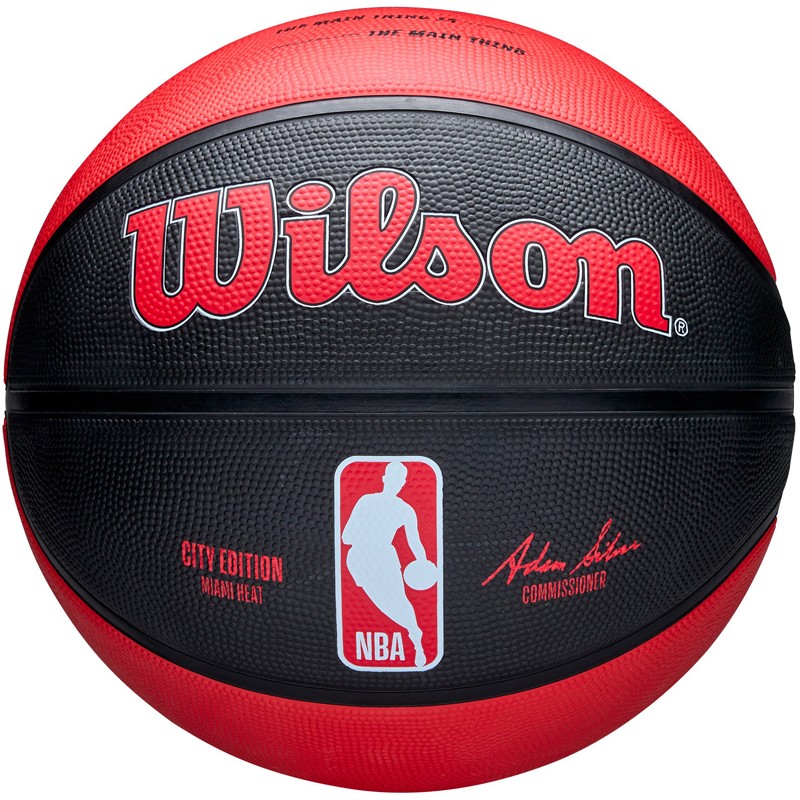 WILSON Košarkaška lopta 2024 NBA Team City Edition Mia Heat 7 , Crveno - crna