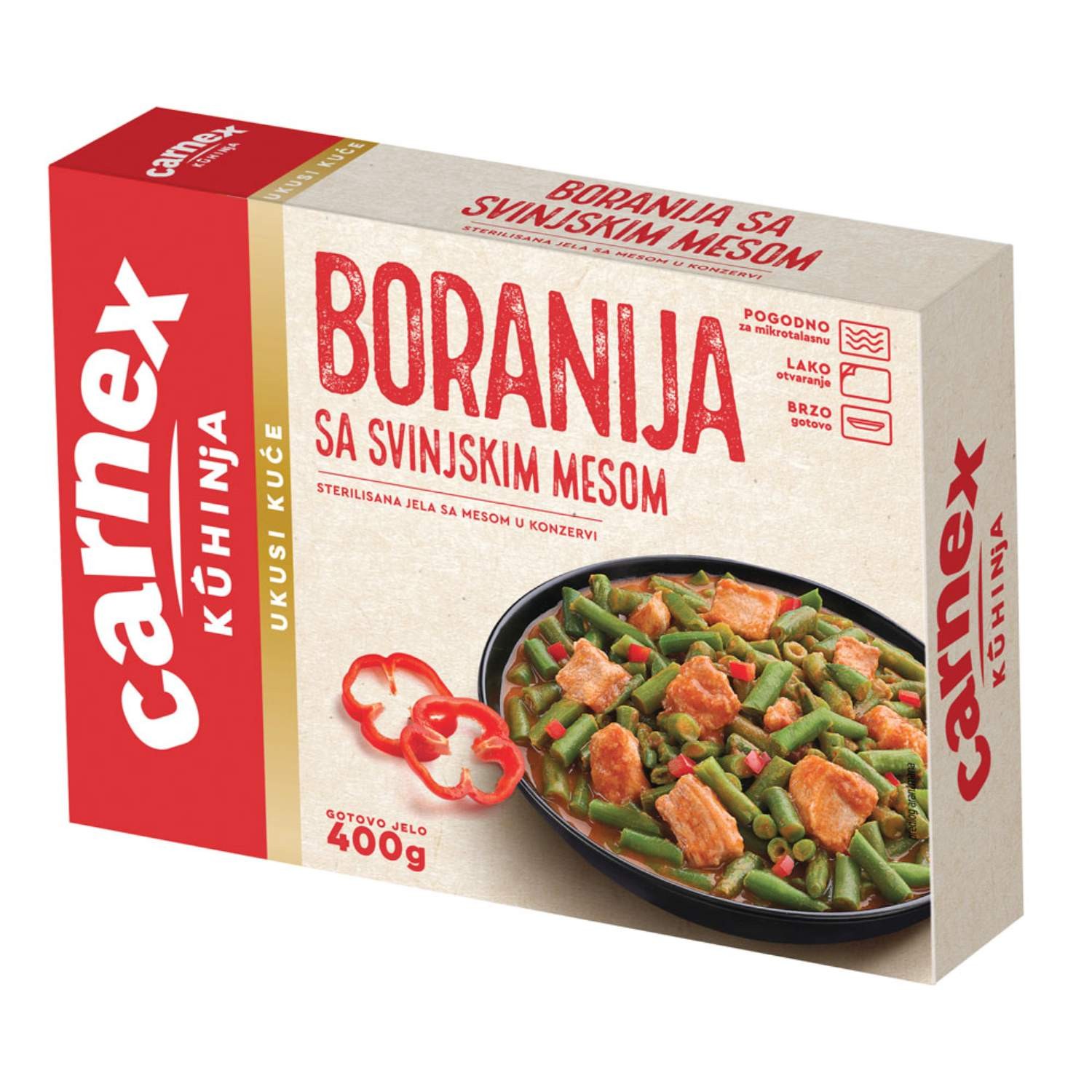Carnex Boranija sa svinjskim mesom, 400g