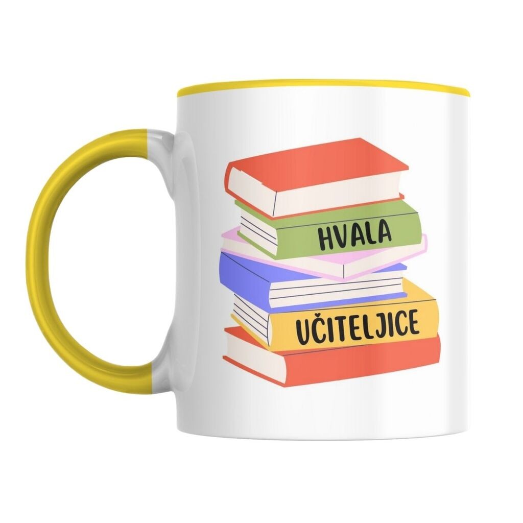 Šolja Hvala učiteljice, 330 ml, Bela