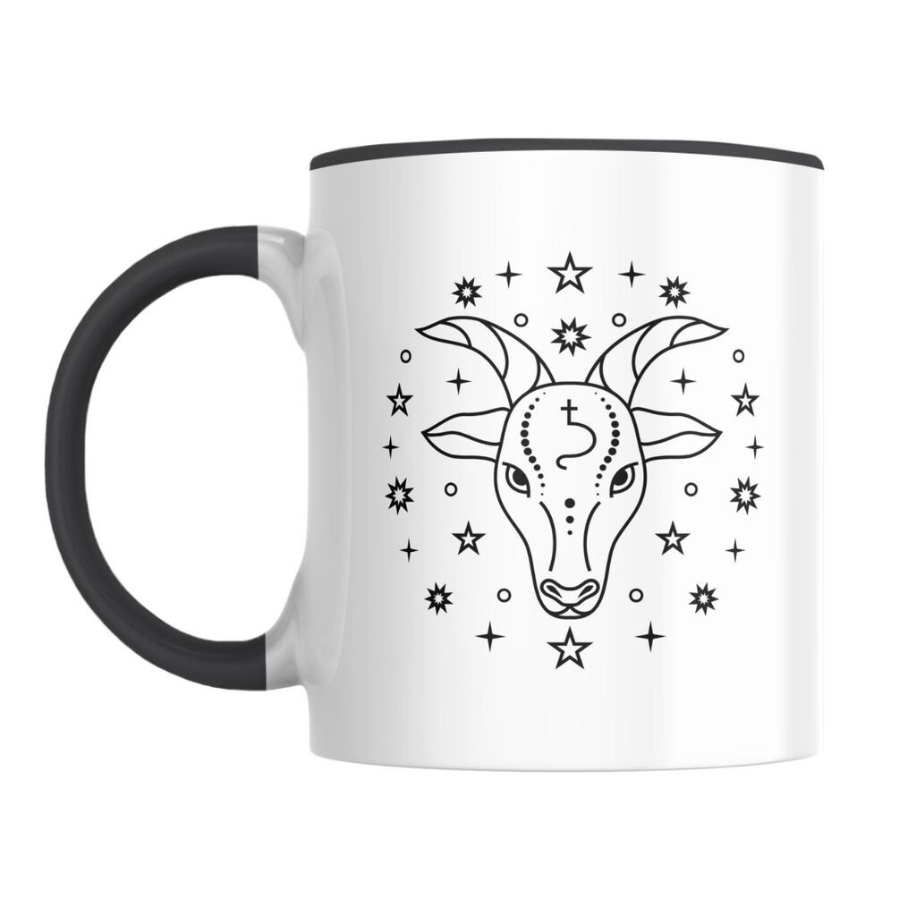 Šolja Horoskop Jarac, 330 ml, Bela