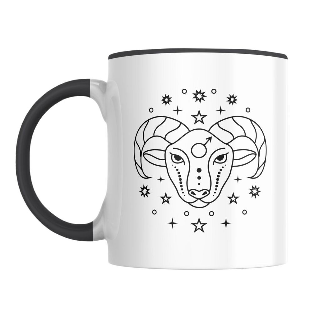 Šolja Horoskop Ovan, 330 ml, Bela