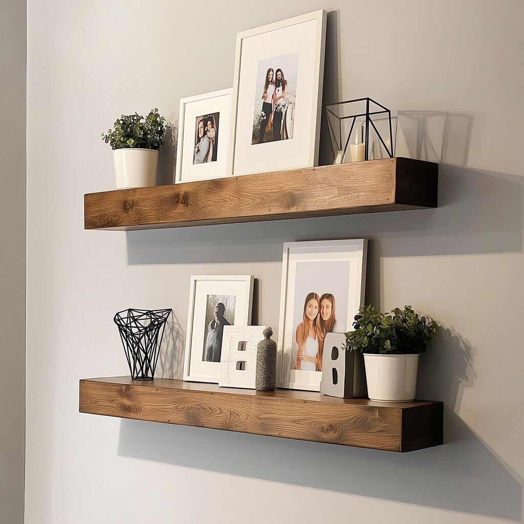 Hanah Home Set zidnih polica Raf273, 2 komada, Braon