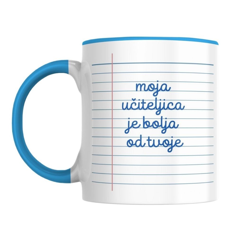 Šolja Moja učiteljica je bolja od tvoje, 330 ml, Bela