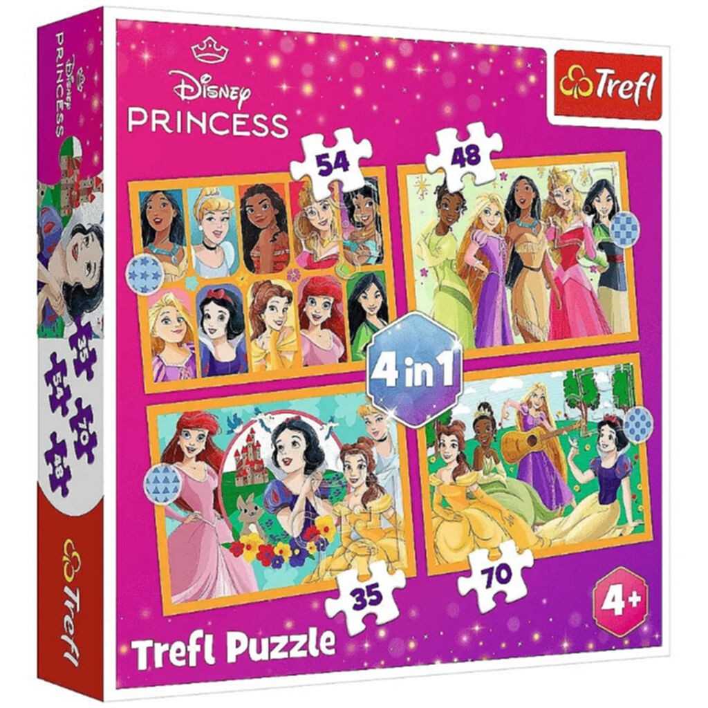 Trefl Set slagalica Disney Princess, 4 komada, 207 delova