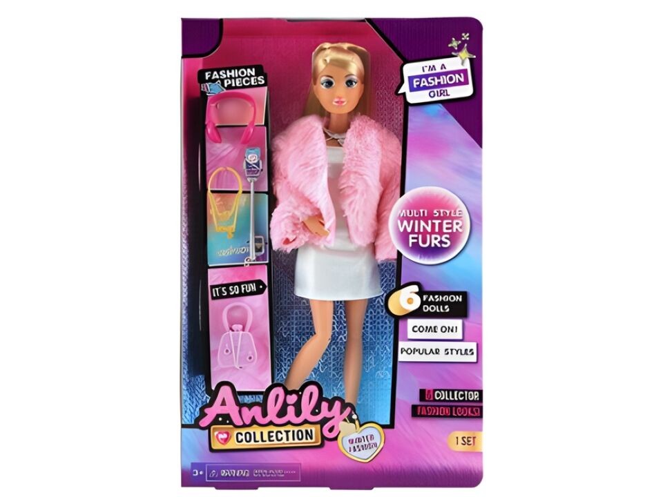 Lutka Anlily sa haljinom i bundom
