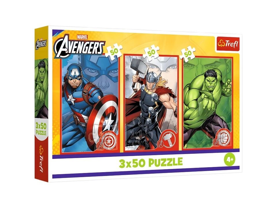 Trefl Set slagalica Avengers, 3 komada, 150 delova