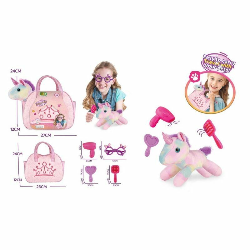 Igračka za decu Torbica sa jednorogom i dodacima, Roze