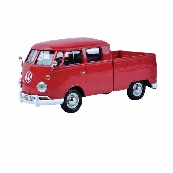 Motor Max Metalni model automobila Volkswagen Type2-double cab pickup, 1:24, Crveni