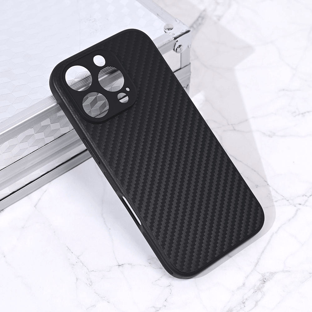 Maska za mobilni telefon iPhone 16 Pro CARBON FIBER, Crna