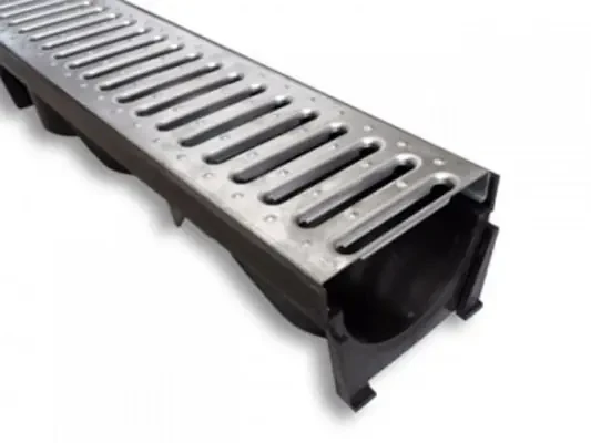 Slivnik kanalica sa metalnom rešetkom Twister, 100cm, Hrom