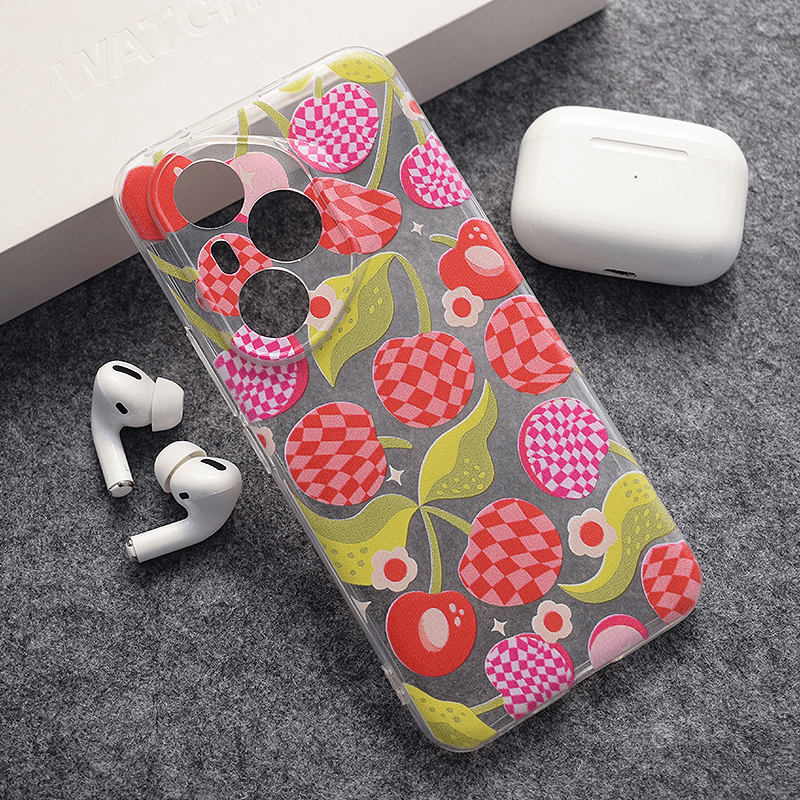Maskica za Honor 400 Pro Nanobit Print Checkered Cherries