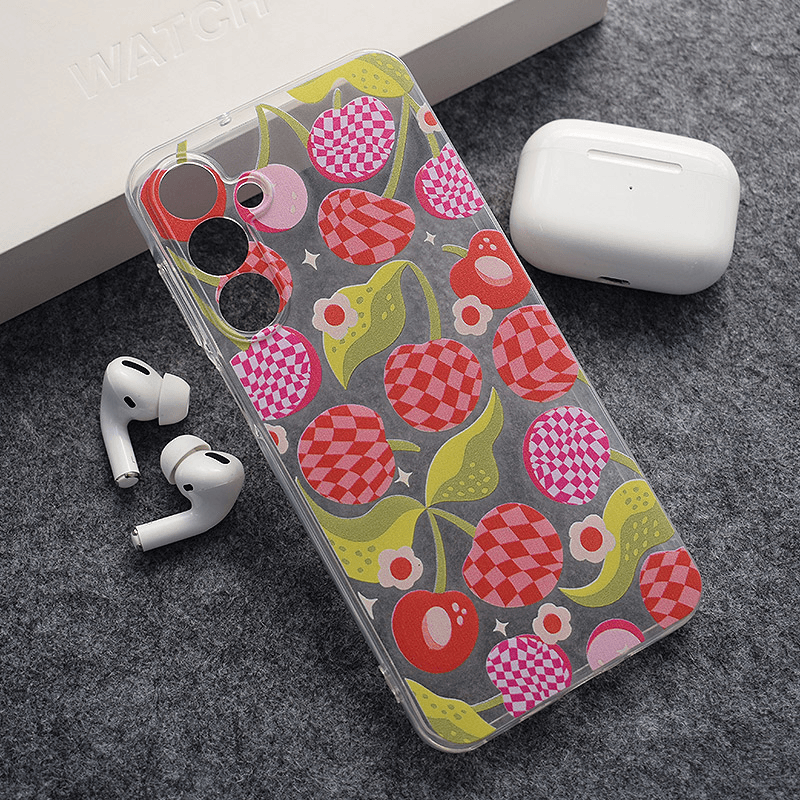 Maskica za Samsung A16/A166B Nanobit Print Checkered Cherries