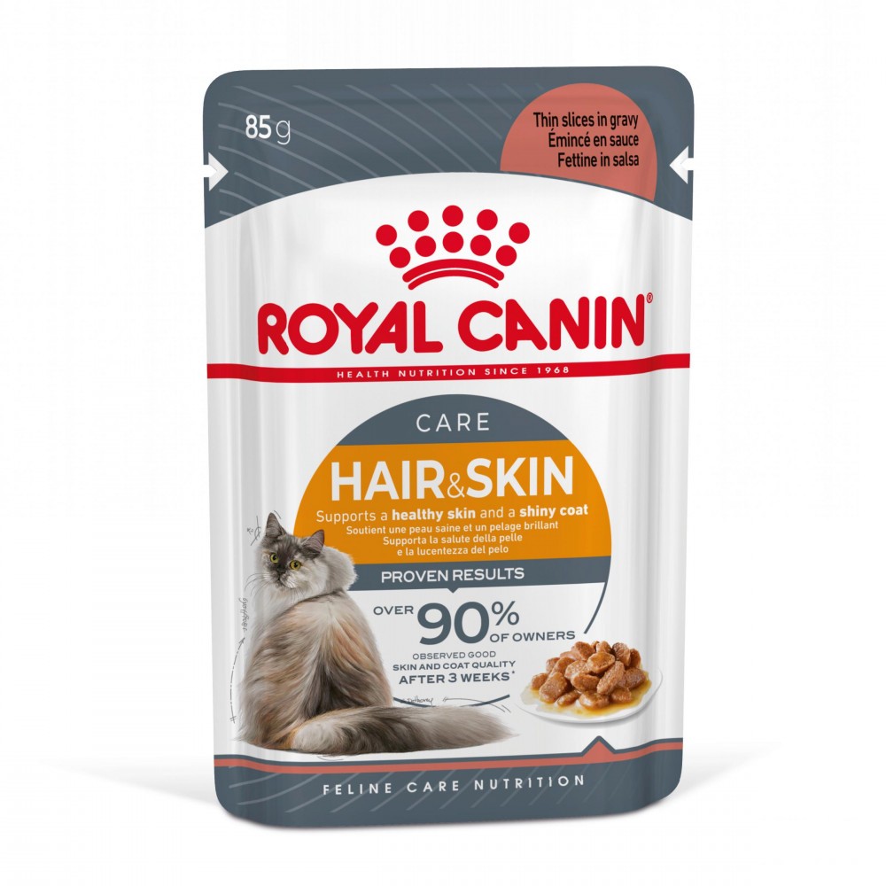 ROYAL CANIN Vlažna hrana za mačke u sosu Hair&Skin Care in Gravy 12x85g