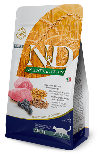 N&D Suva hrana za odrasle mačke, Jagnjetina i borovnica, 5kg