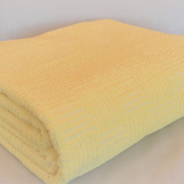BLUE BELL Frotir prekrivač Elena 200x200cm, Žuti