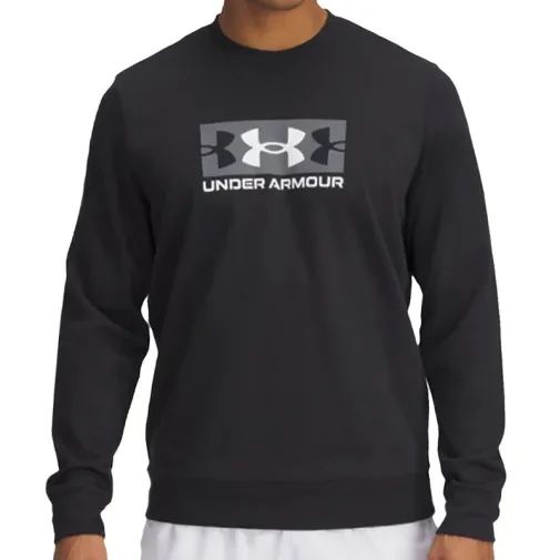 Under Armour Muški duks UA Rival Terry Logo Crew Q2, Crni