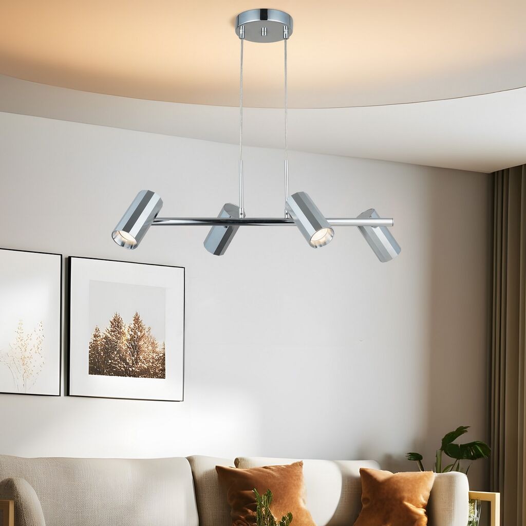 Opviq Luster Oktano-51-04, O6, 12cm, IP20 Srebrne boje