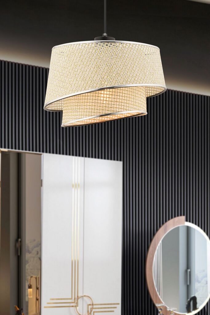 Opviq Luster Barette Hazeran, 32x32cm, Srebrno-krem boje