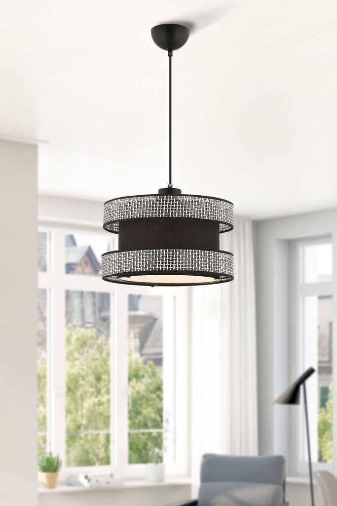 Opviq Luster Halo, 40x40cm, Crni