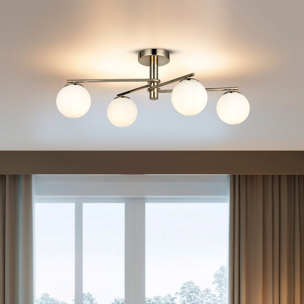 Opviq Luster Bumerang-80-14, O15, 15cm, IP20 Zlatne boje