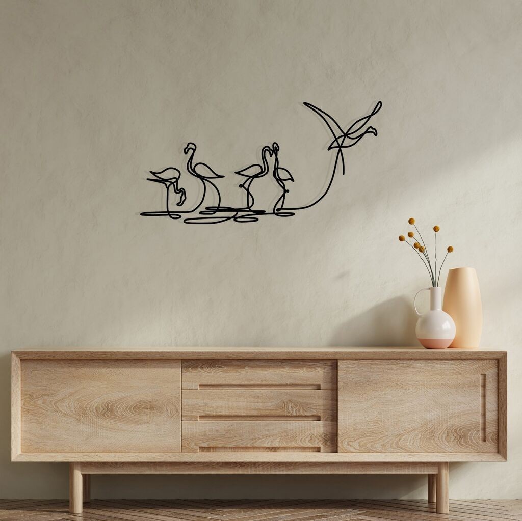 Wallity Zidna dekoracija Flamingo 316 S, 10x15cm, Crna