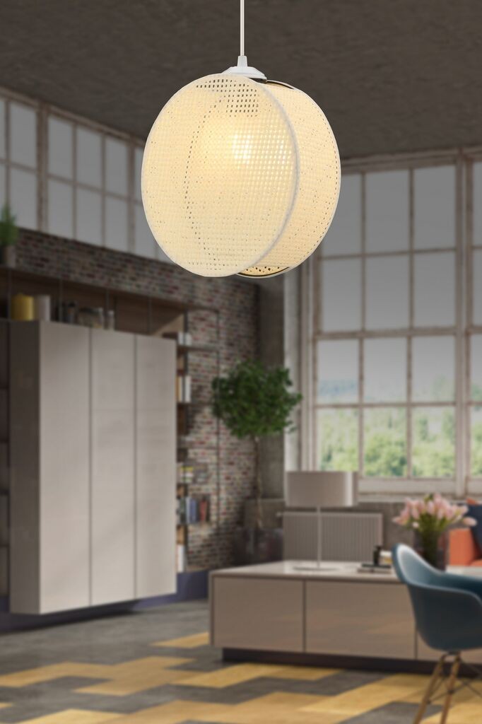 Opviq Luster Drum, 24x9cm, Beli