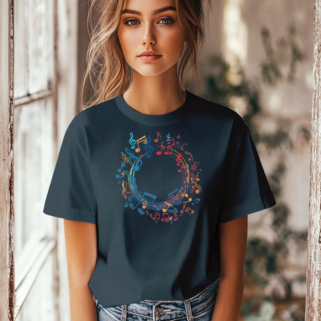 Camiseta Majica sa štampanim printom Cam 802, Ženska, Teget