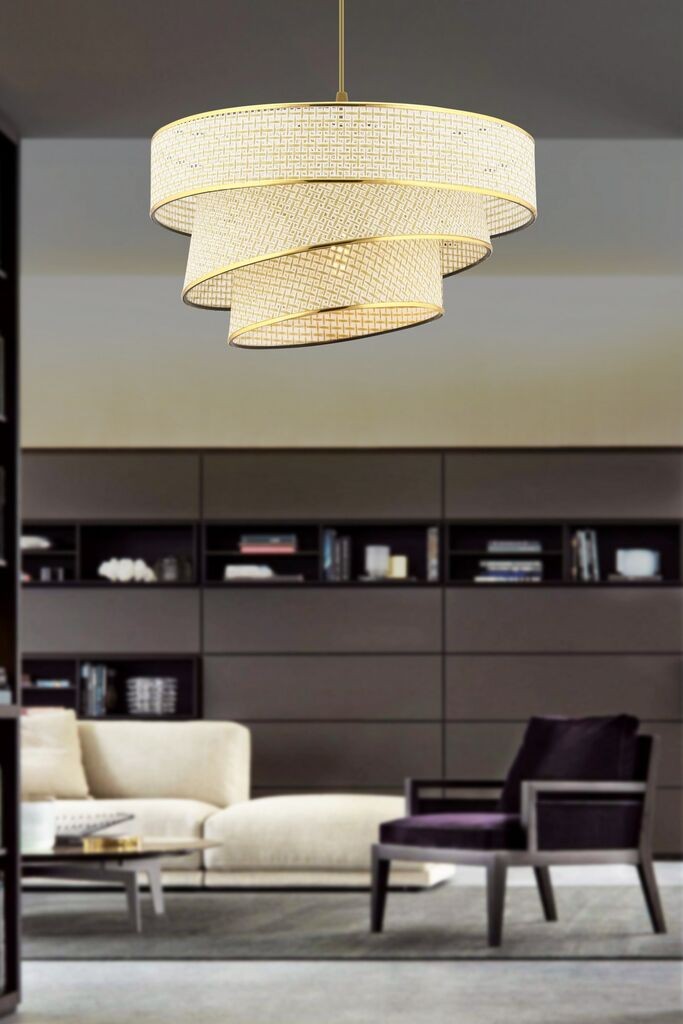 Opviq Luster Couper Hazeran, 40x40cm, Krem-zlatne boje