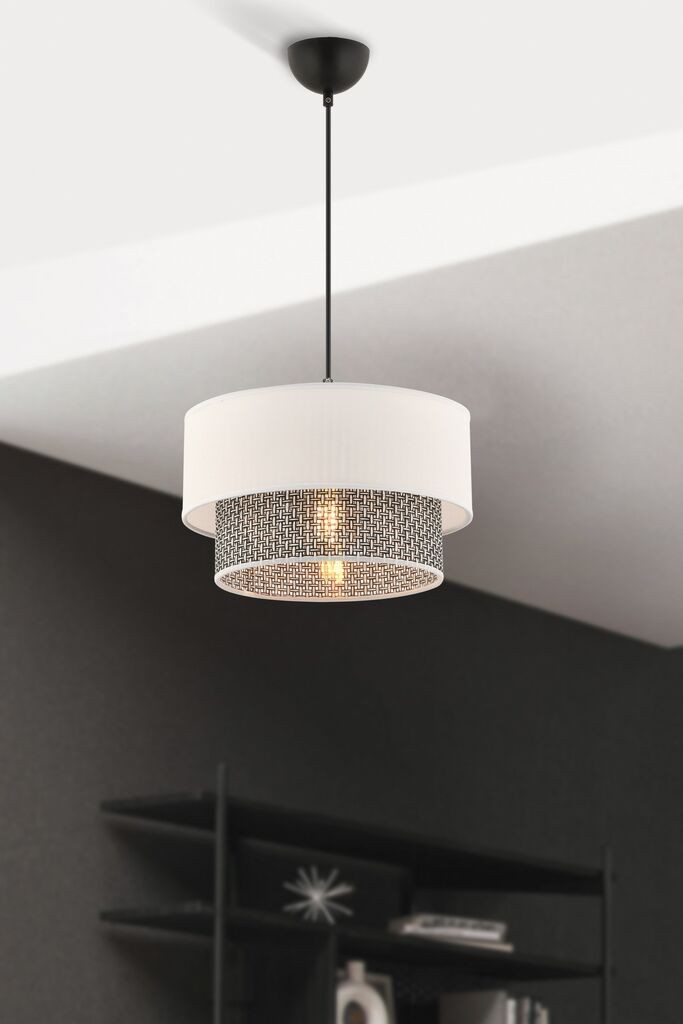 Opviq Luster Echo, 30x30cm, Belo-crni