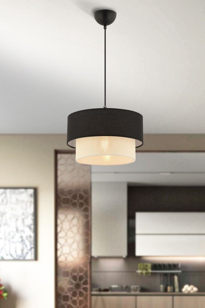 Opviq Luster Echo, 30x30cm, Crno-beli