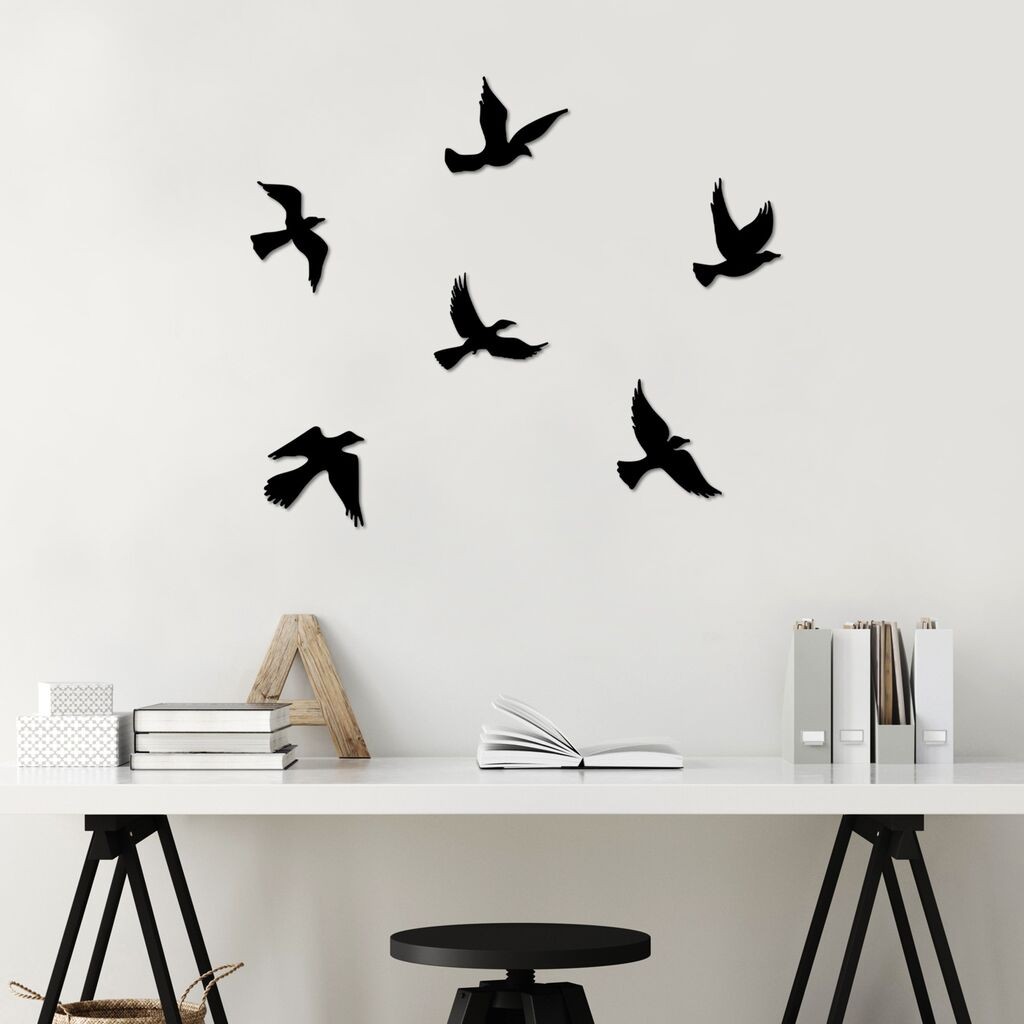 Wallity Zidna dekoracija Flying Birds, Crna