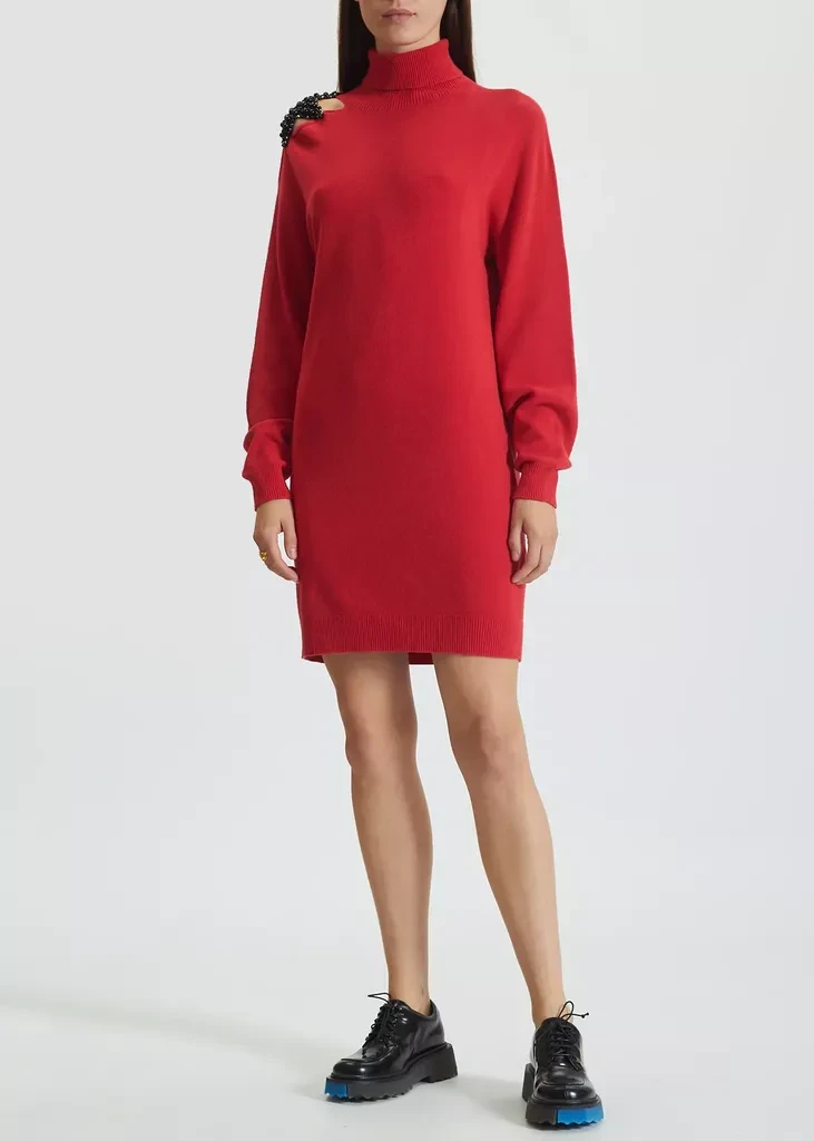 Ermanno Firenze Ženska haljina D39ETMG16PAT-MF817, Crvena