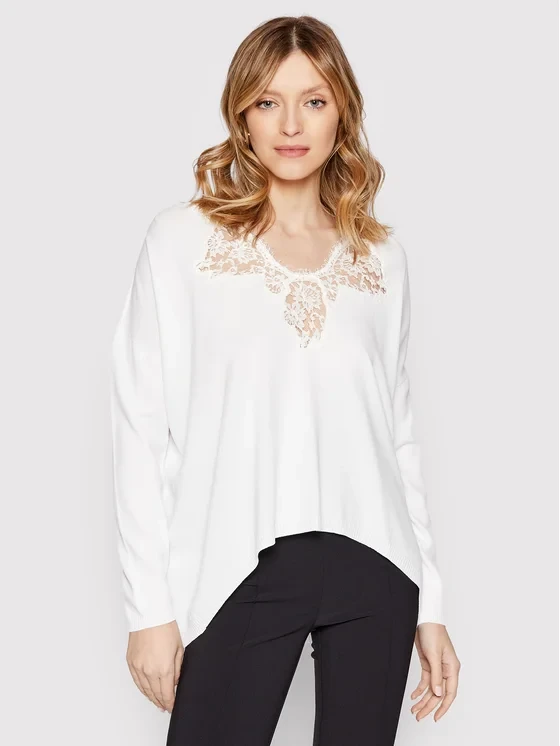 Ermanno Firenze Ženski džemper D40EM007E51-249, Beli