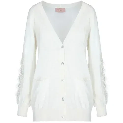 Ermanno Firenze Ženski kardigan D38ETMG12DRY-MF249, Beli