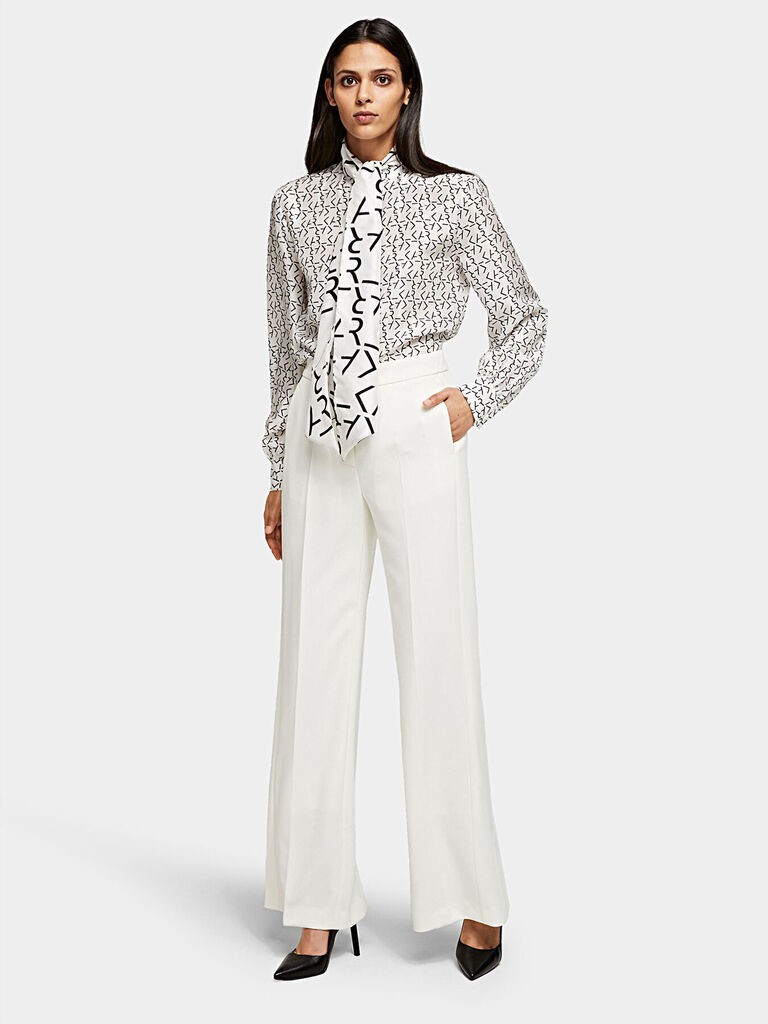 Karl Lagerfeld Ženske pantalone 211W1003-110, Bele