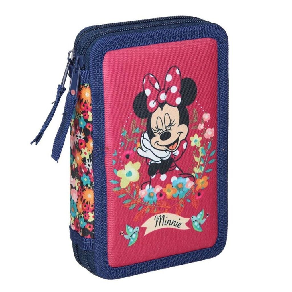 Dvodelna pernica za devojčice Minnie, Puna, Teget - roze