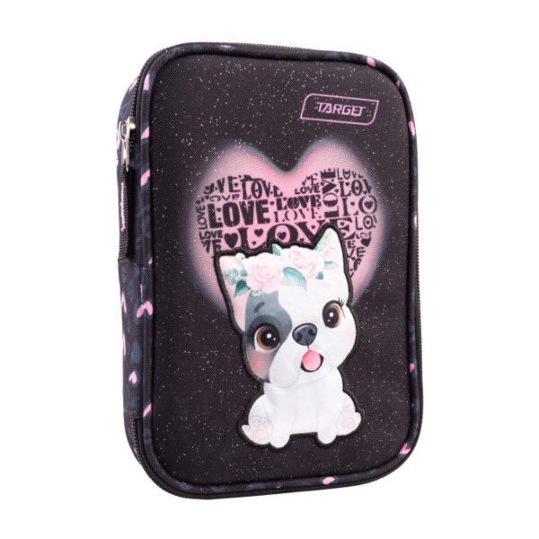 Target Puna pernica za devojčice Sweet dog, Crno - roze