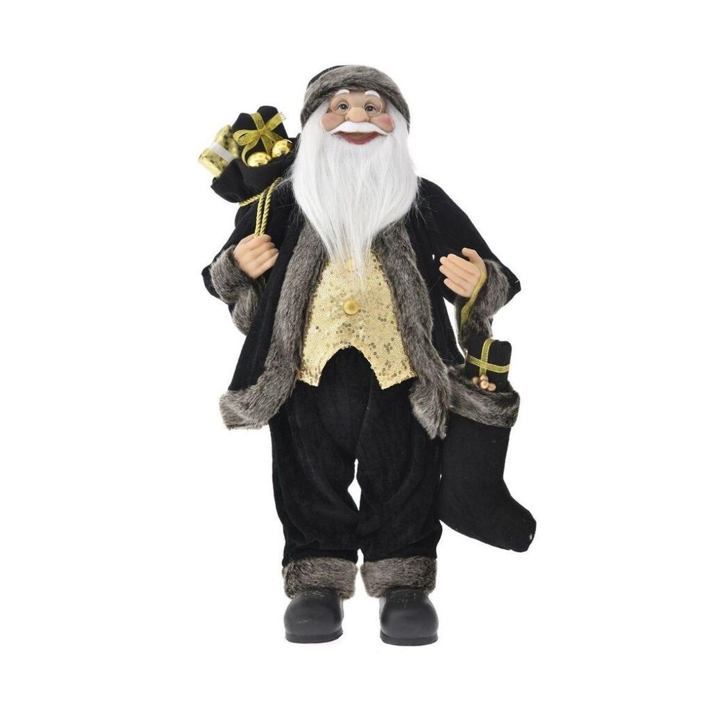 Novogodišnji ukras Deda mraz, 60cm, Crni