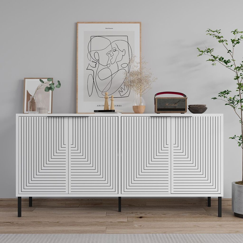 Hanah Home Konzolni sto Lurea, 150x75x36 cm, Beli