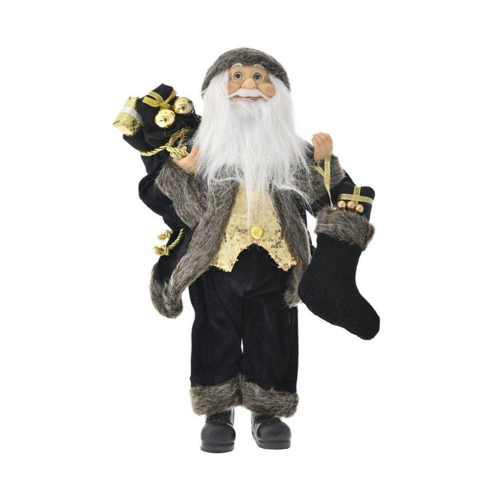Novogodišnji ukras Deda mraz, 45cm, Crni