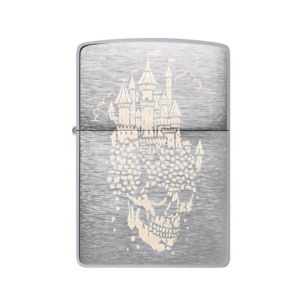 Zippo Upaljač Skull Castle, Srebrne boje