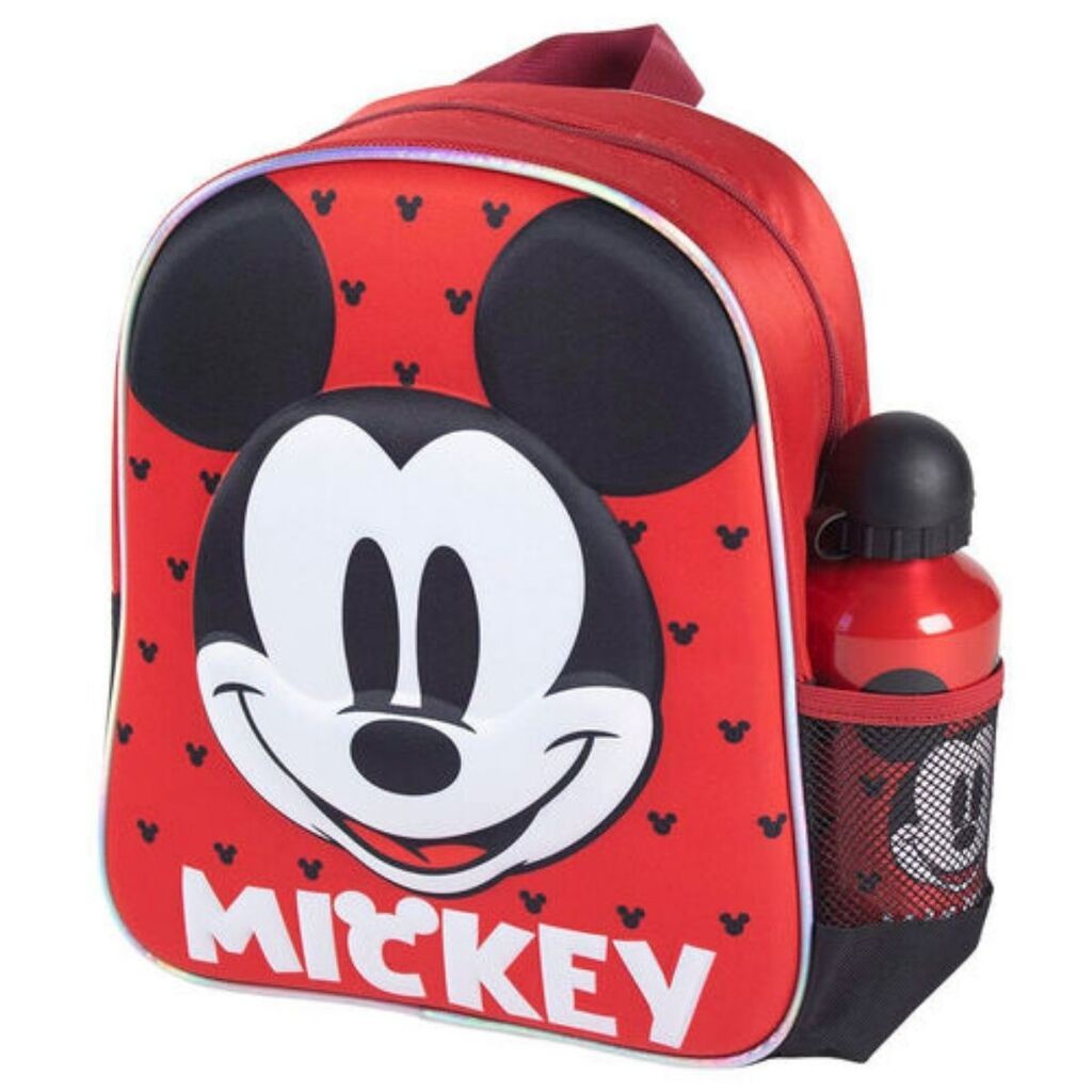 Cerda Ranac za vrtić sa flašicom 3D Mickey Mouse, Crveni