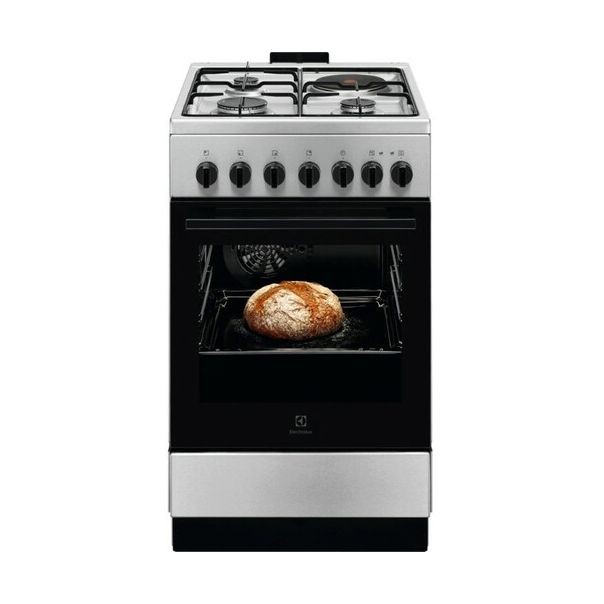 Electrolux Kombinovani šporet LKM520011X, 1 ringla, 3 gorionika, ventilatorska rerna 57l, Sivi