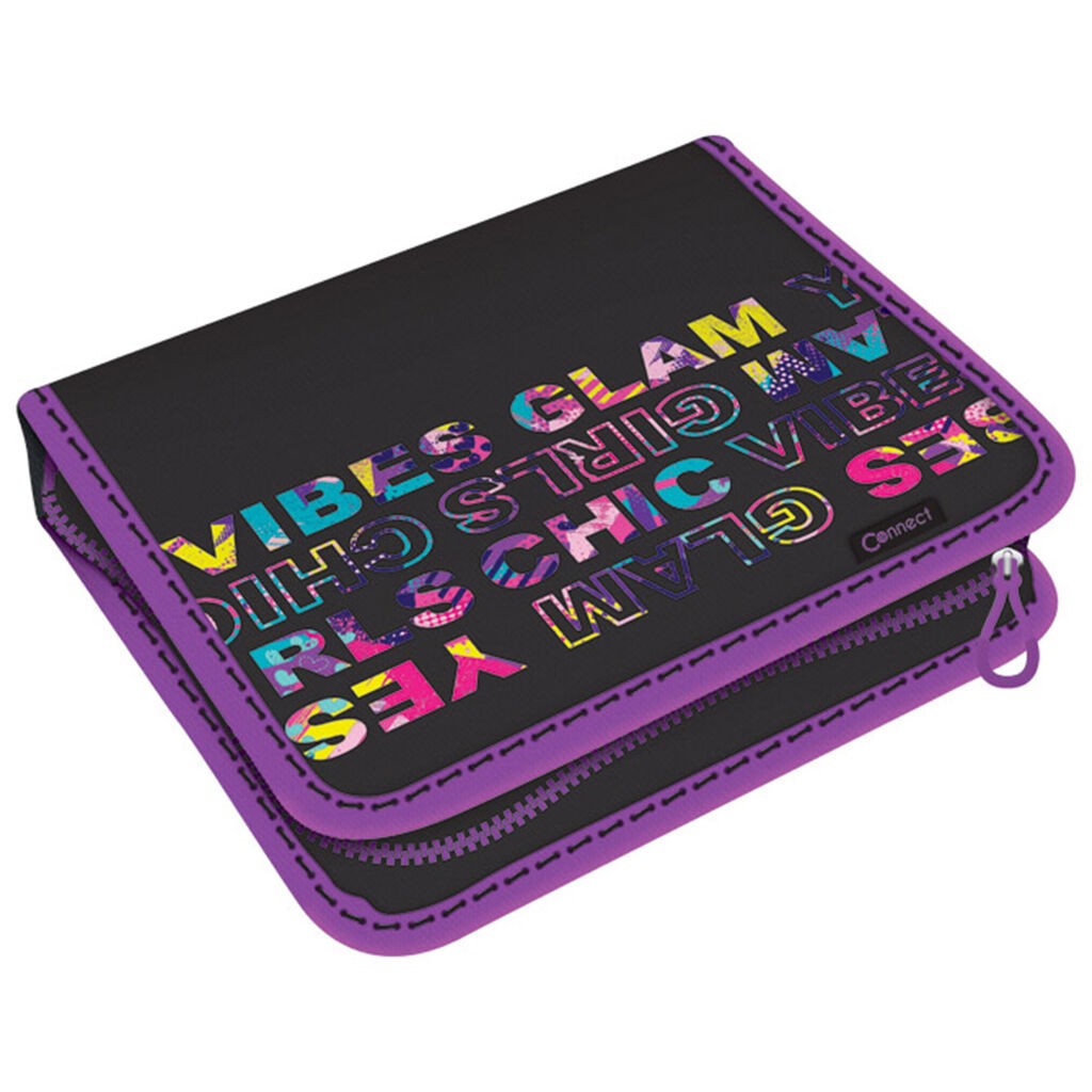 Connect Puna pernica za devojčice Vibes 1A, Crno - ljubičasta
