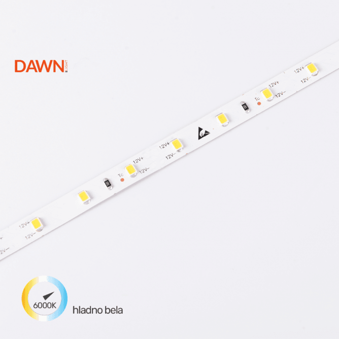 DAWN LED Traka Hl 2835-60-W, 12V, Ip20, 5Met, 4.8W/M, 8mm