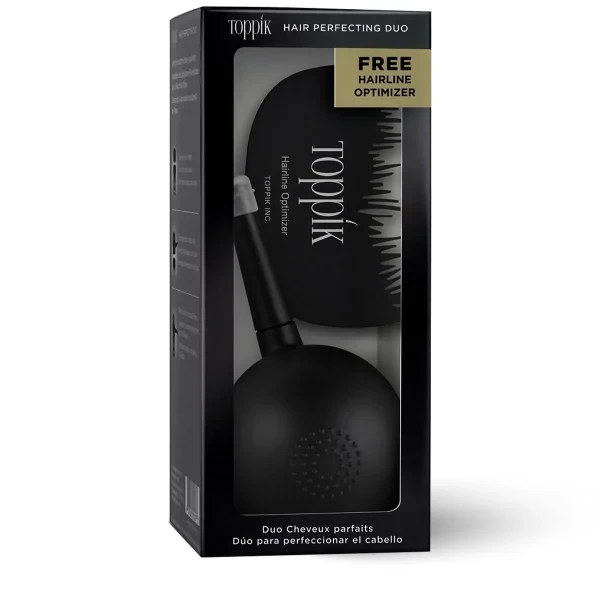 Toppik Set dodataka za aplikovanje proizvoda i stilizovanje kose Duo perfecting, Crni