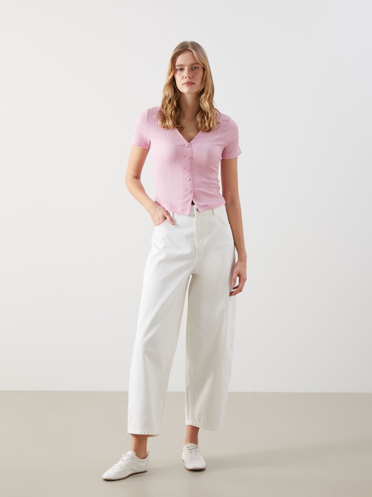 LC Waikiki Ženske farmerke S5DM81Z8-844, Bele