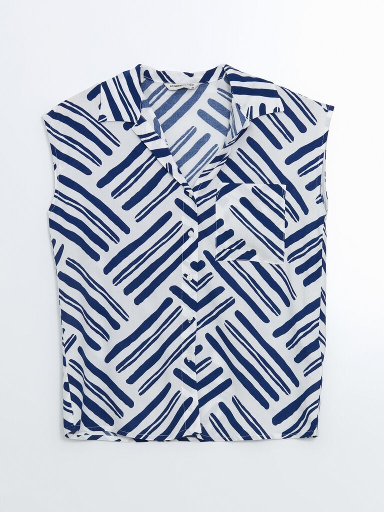 LC Waikiki Ženska košulja S5IO12Z8-LSJ, Teget