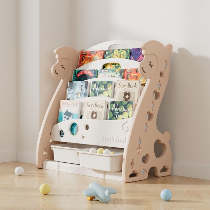 Feelkids Polica za knjige i igračke Lama, 76x40x79cm, Bež