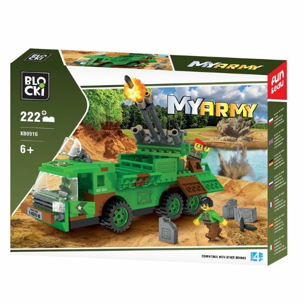 Blocki Kocke za decu Vojni kamion sa raketom, 222 komada